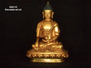 Kupfer 14cm 1,1kg Buddha Nepal Tibet Indien Buddhismus Medizinbuddha Messing 